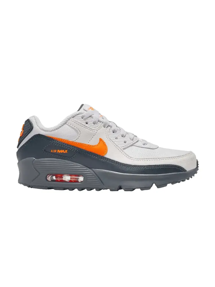 Кроссовки Nike Air Max 90 GS 'Vast Grey Safety Orange' — изображение 1 из 1, серый//белый/оранжевый