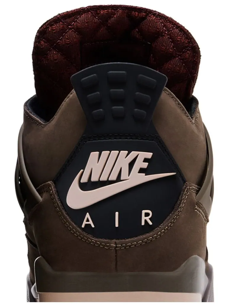 Кроссовки A Ma Maniere x Air Jordan 4 Retro «Темный мокко» — изображение 7 из 10, коричневый