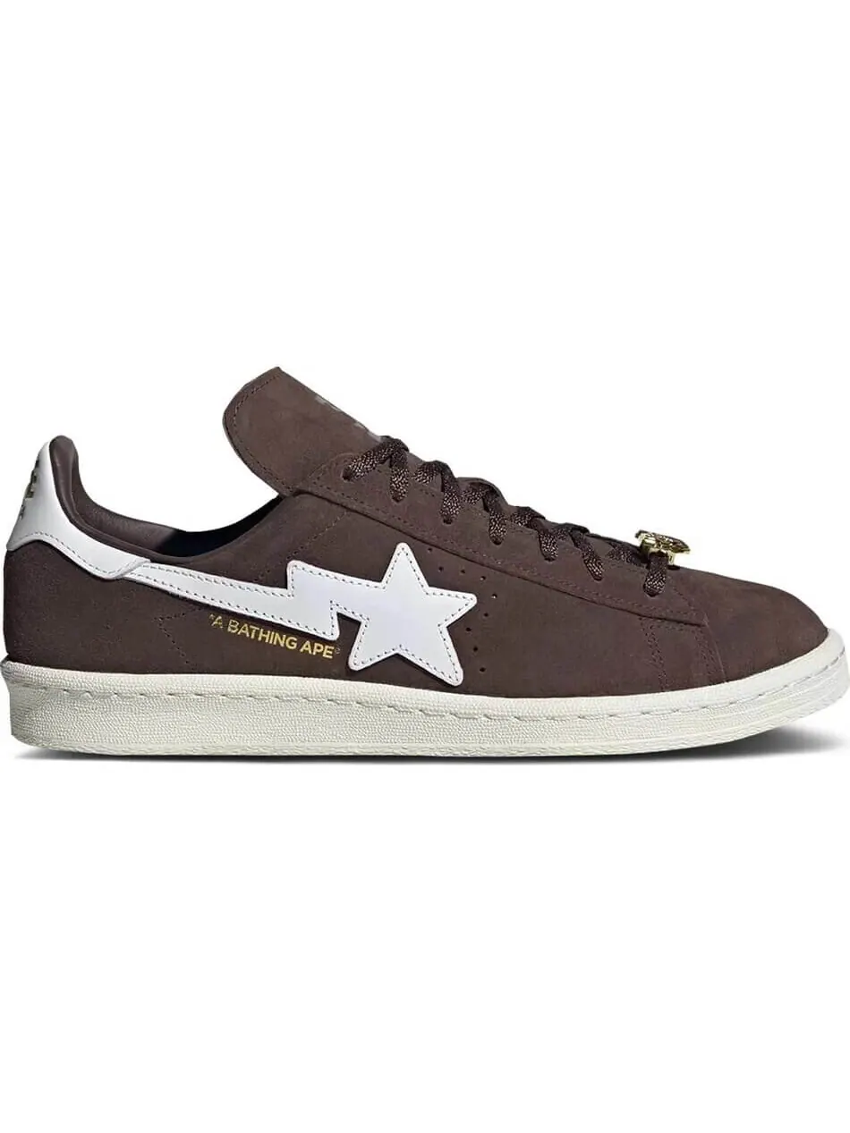 Кроссовки Adidas BAPE x Campus 80s 30th Anniversary — изображение 1 из 1, коричневый/белый