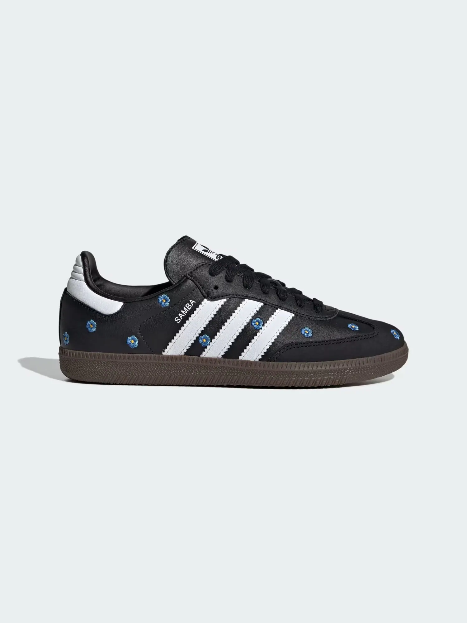 Кроссовки Adidas Samba OG 'Black Floral' — изображение 1 из 8, синий/черный/белый