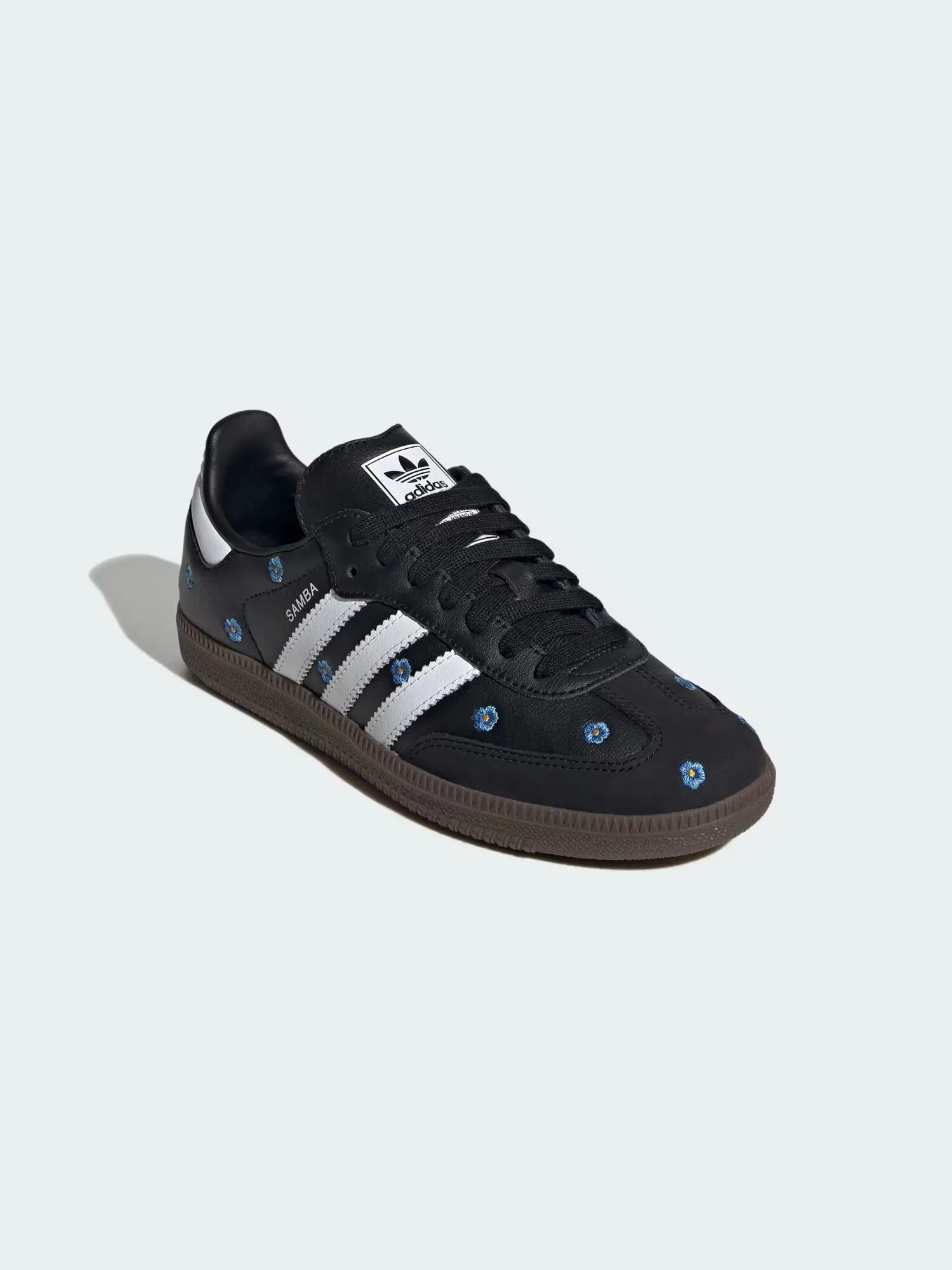 Кроссовки Adidas Samba OG 'Black Floral' — изображение 4 из 8, синий/черный/белый