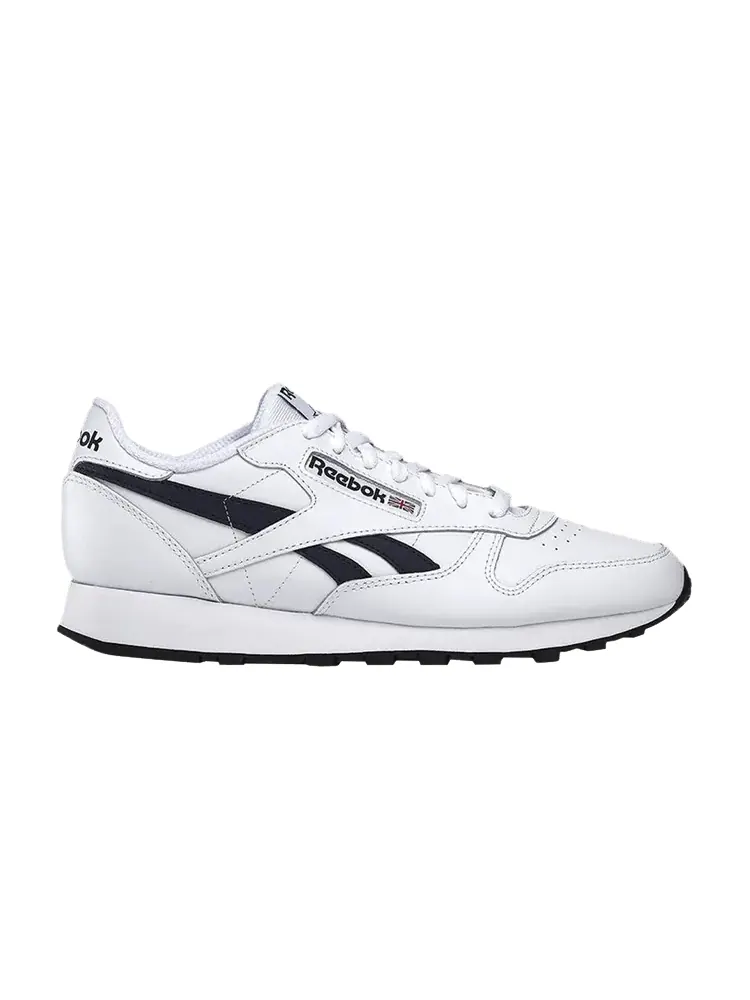 Кроссовки Reebok Classic Leather 'White Vector Navy' — изображение 1 из 1, белый/темно-синий/черный