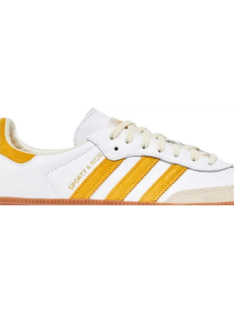 Кроссовки Sporty & Rich x Samba OG 'White Bold Gold' — изображение 2 из 4, белый
