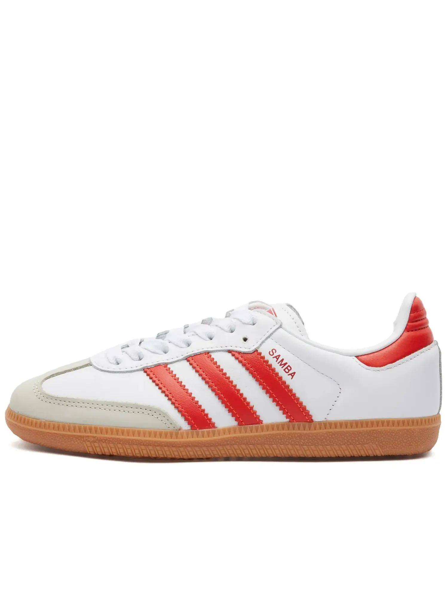Кеды adidas Samba OG — изображение 1 из 5, белый/красный/коричневый