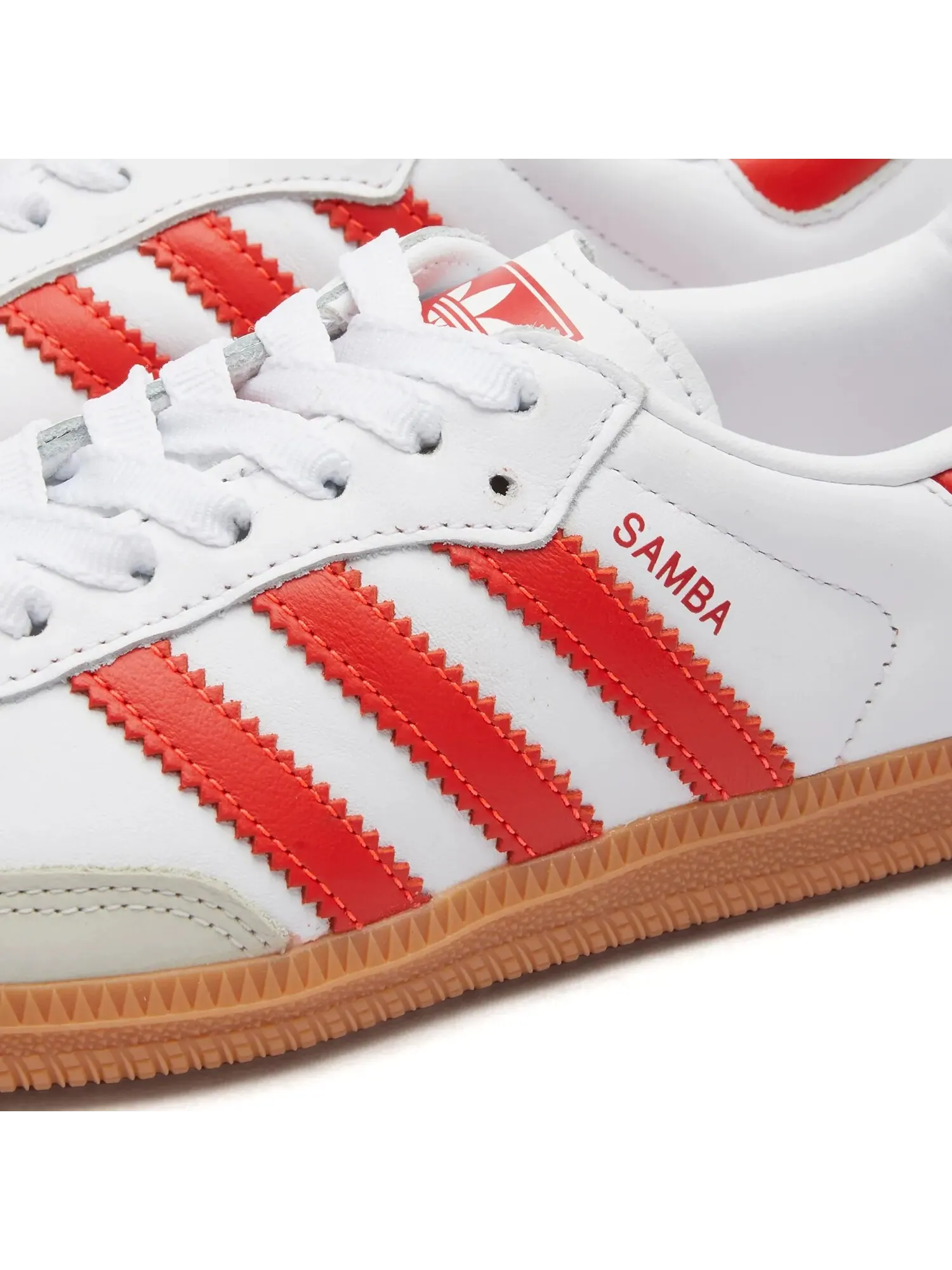 Кеды adidas Samba OG — изображение 3 из 5, белый/красный/коричневый