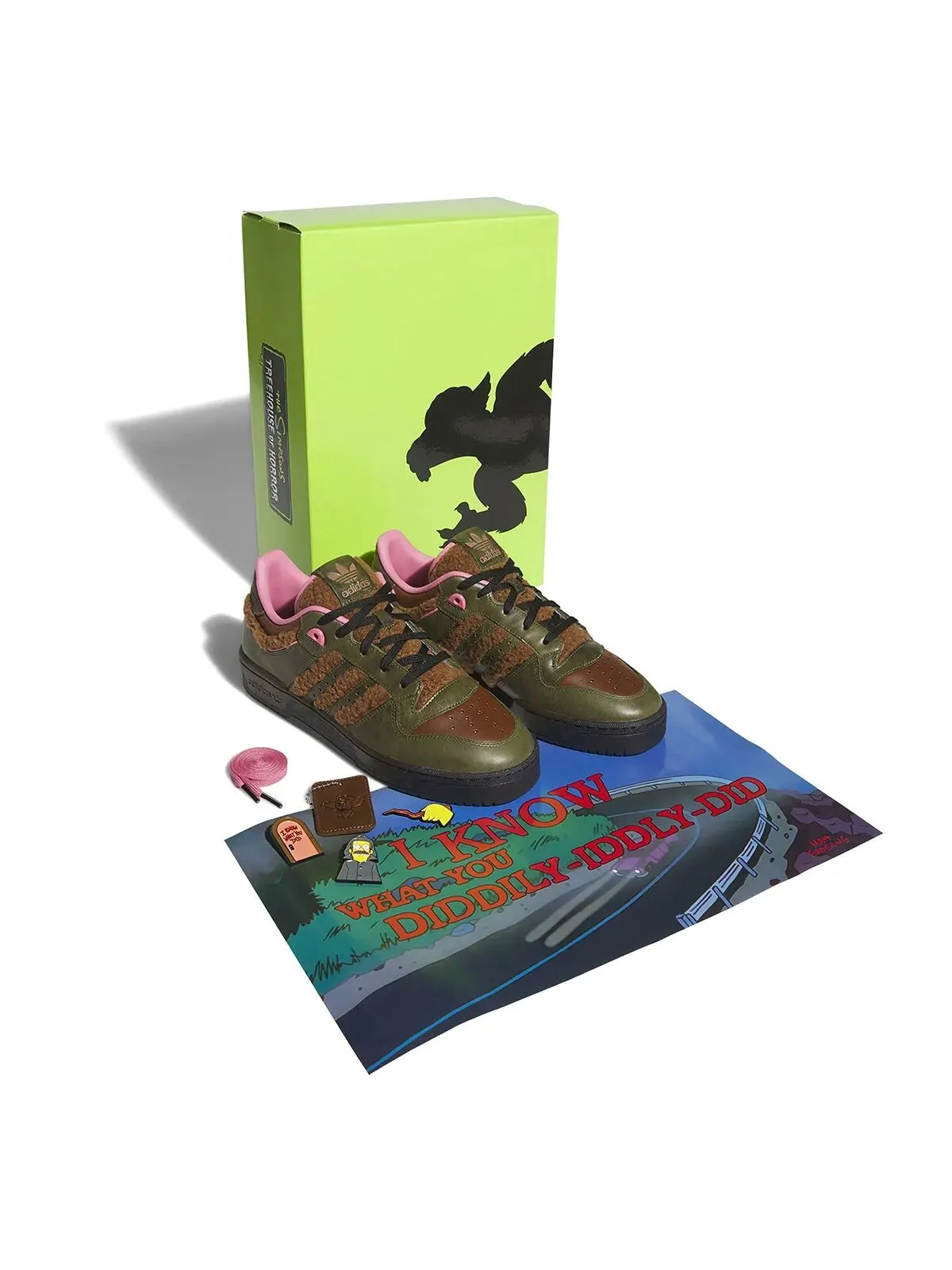 Кроссовки Adidas Rivalry Low x The Simpsons "Werewolf Flanders" — изображение 6 из 6, зеленый