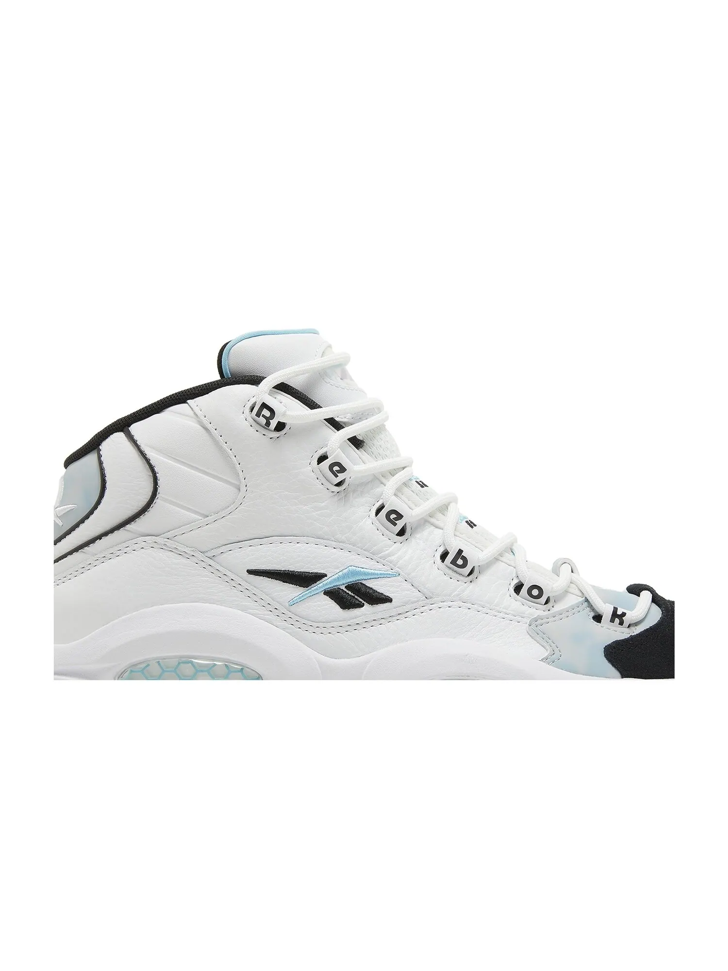 Кроссовки Anuel AA x Question Mid Double Toe Reebok — изображение 2 из 8, белый/черный/синий
