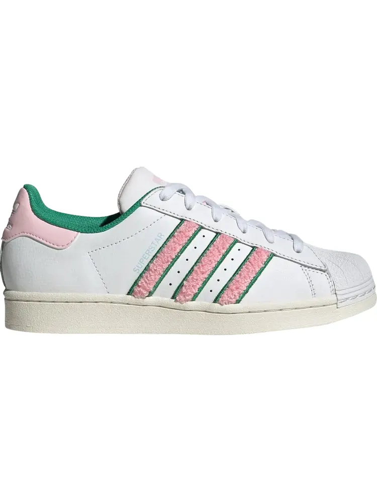 Кроссовки Wmns Superstar 'White Pink Green Chenille' — изображение 1 из 1, белый