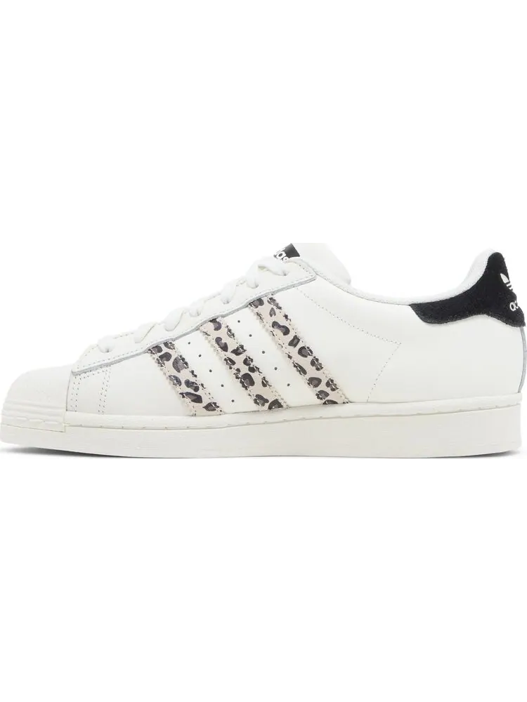 Кроссовки Wmns Superstar 'Off White Black Leopard' — изображение 3 из 4, бежевый