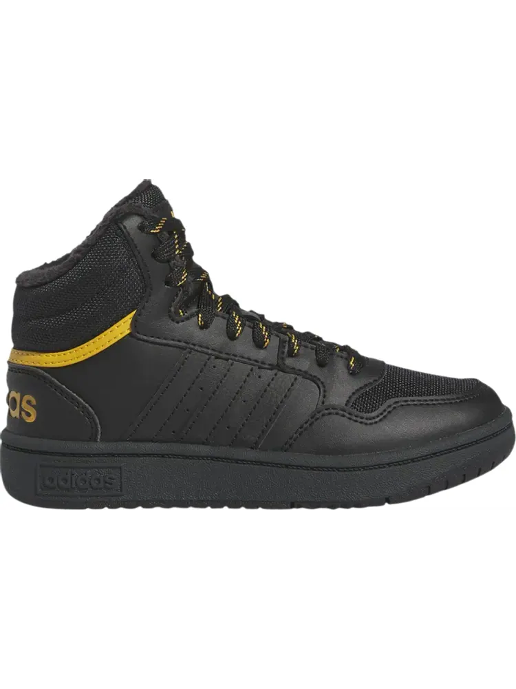 Кроссовки Hoops 3.0 Mid J 'Black Preloved Yellow' — изображение 1 из 1, черный