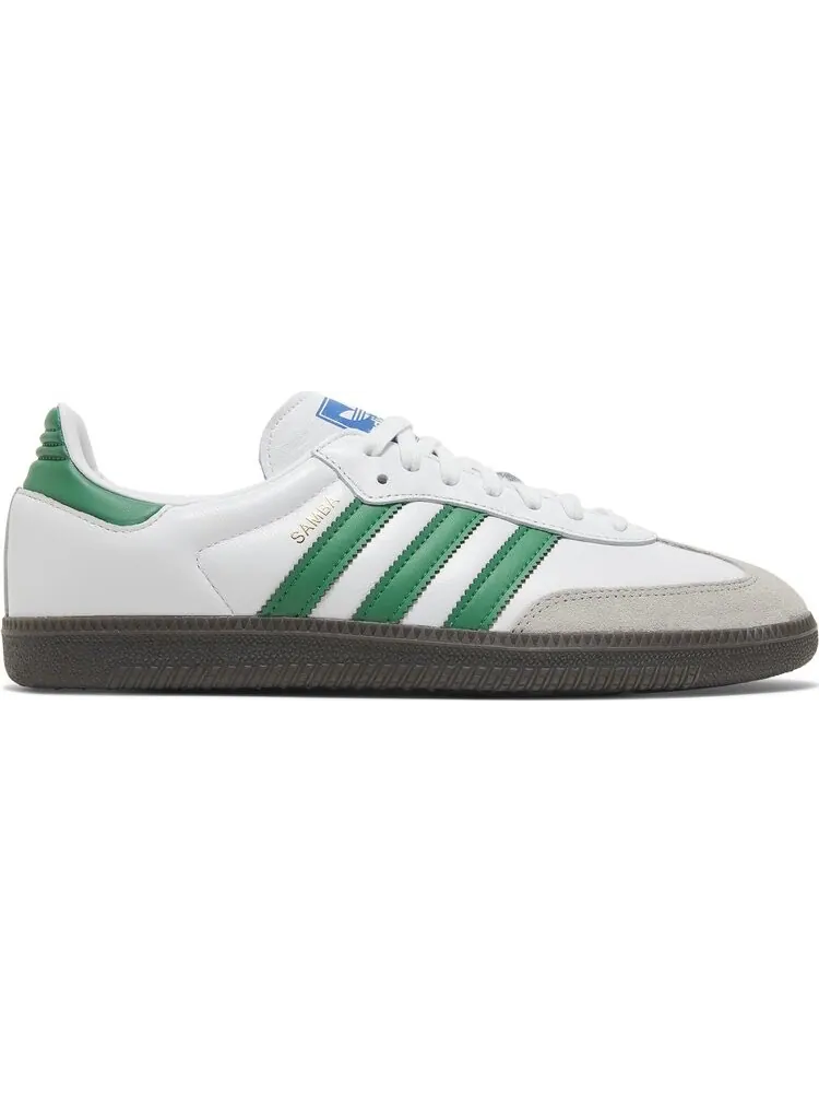 Кроссовки Adidas Samba OG 'White Green' — изображение 1 из 4, белый