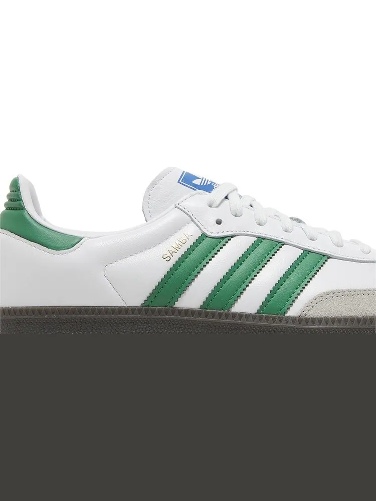 Кроссовки Adidas Samba OG 'White Green' — изображение 2 из 4, белый