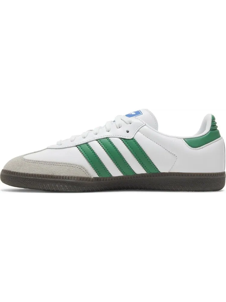 Кроссовки Adidas Samba OG 'White Green' — изображение 3 из 4, белый