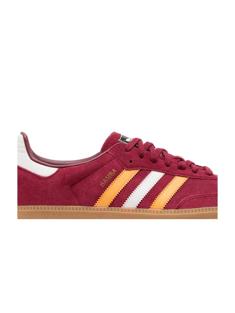 Кроссовки Samba OG 'Collegiate Burgundy Yellow' — изображение 2 из 8, бордовый желтый