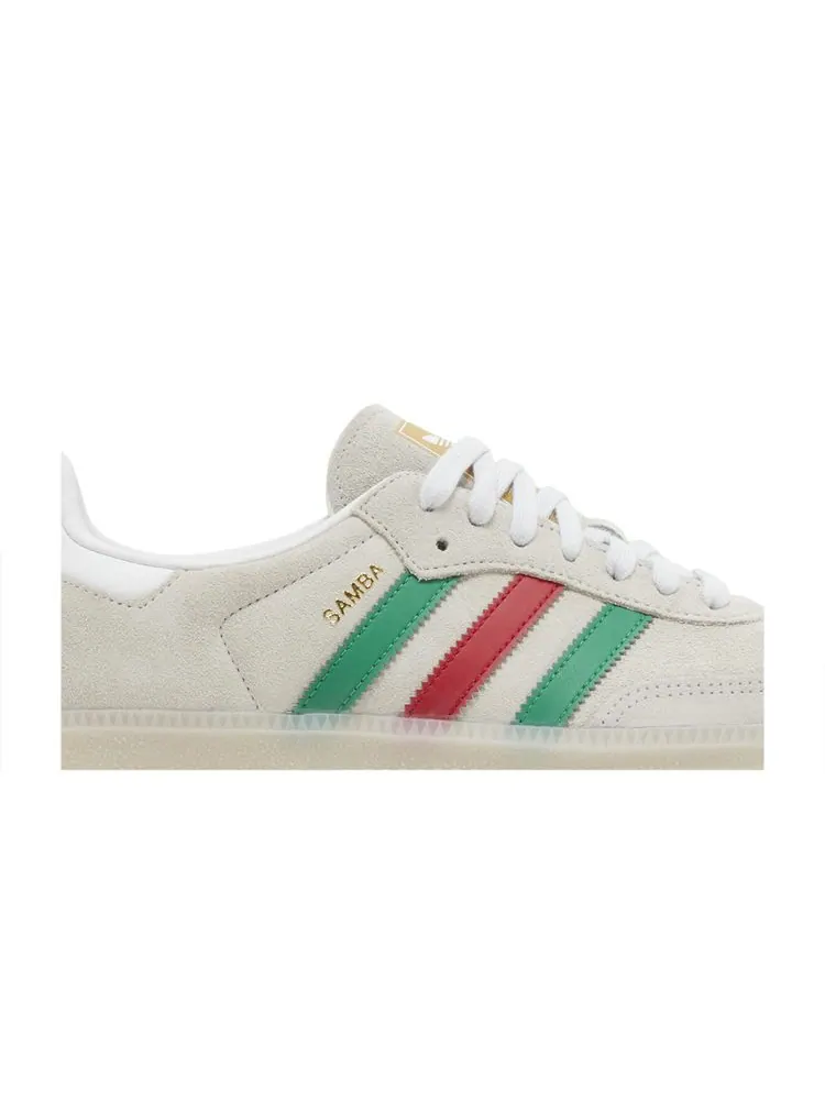 Кроссовки Samba OG 'Crystal White Green Scarlet' — изображение 2 из 8, белый зеленый