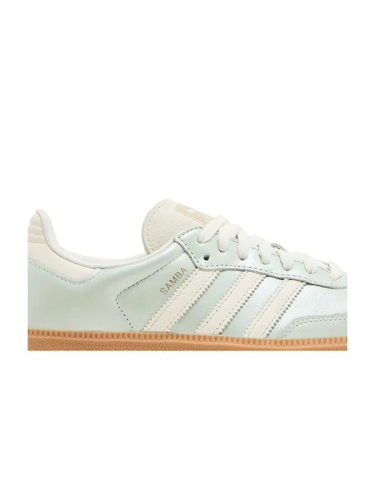 Кроссовки Wmns Samba OG 'Linen Green Metallic' — изображение 2 из 8, зеленый металлик