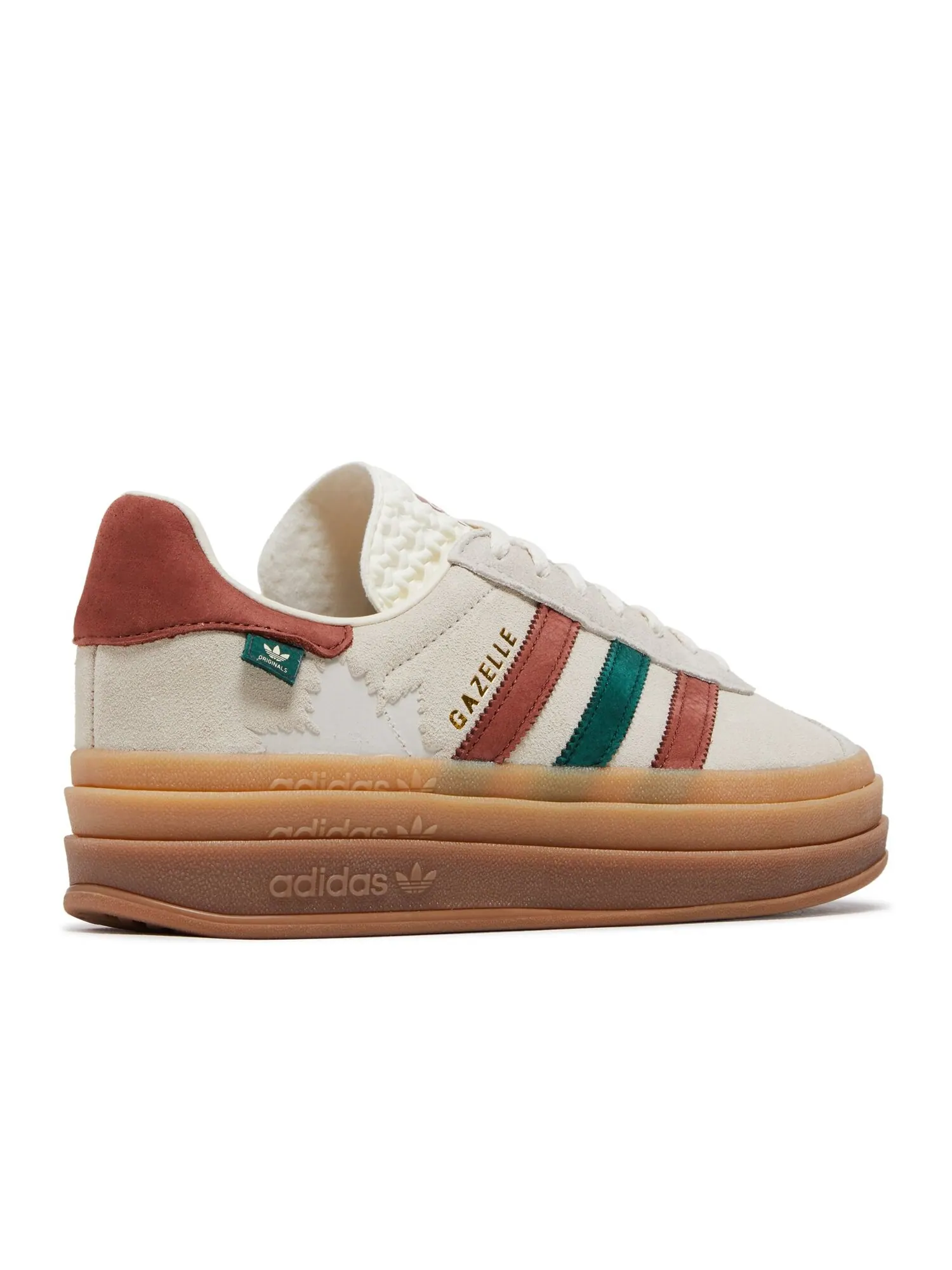 Женские кроссовки Adidas Gazelle Bold 'Maple Leaf', кремовые — изображение 3 из 4, бежевый