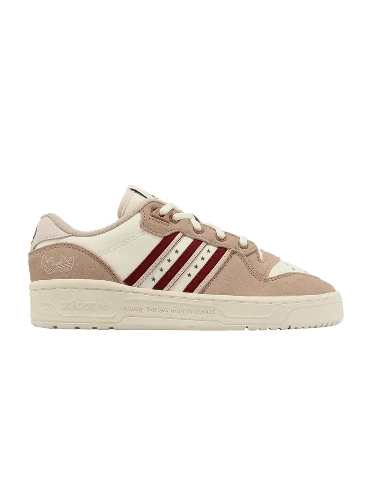 Кроссовки adidas Yu Nagaba x Rivalry Low 'Always Together - Clay Strata' — изображение 1 из 1, белый/бордовый