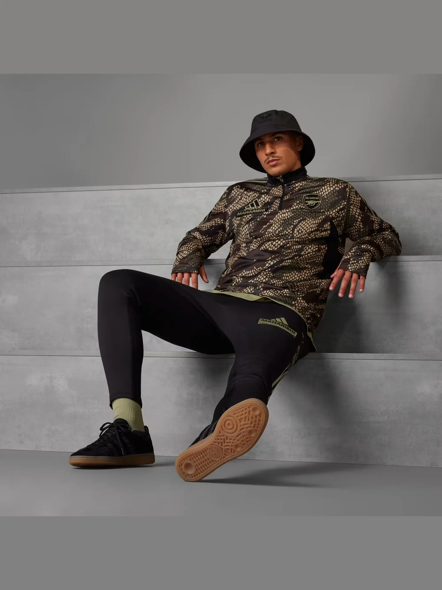 Кроссовки adidas Maharishi X Handball Spezial 'Black Gum' — изображение 8 из 10, черный