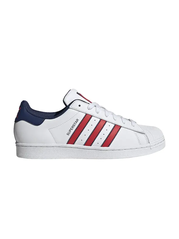 Кроссовки adidas Superstar 'White Scarlet Dark Blue' — изображение 1 из 1, белый//темный синий