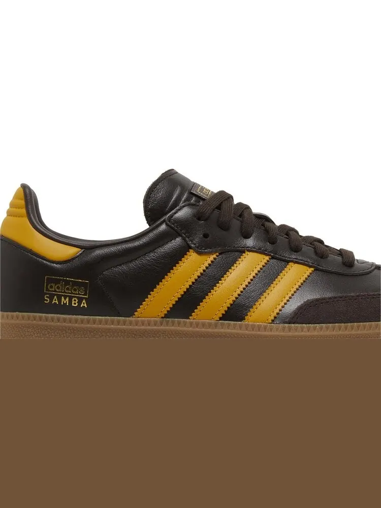 Кроссовки Samba OG 'Dark Brown Yellow' — изображение 2 из 4, коричневый