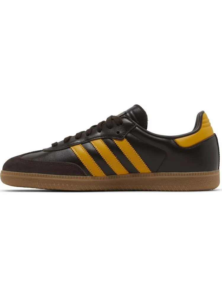 Кроссовки Samba OG 'Dark Brown Yellow' — изображение 3 из 4, коричневый