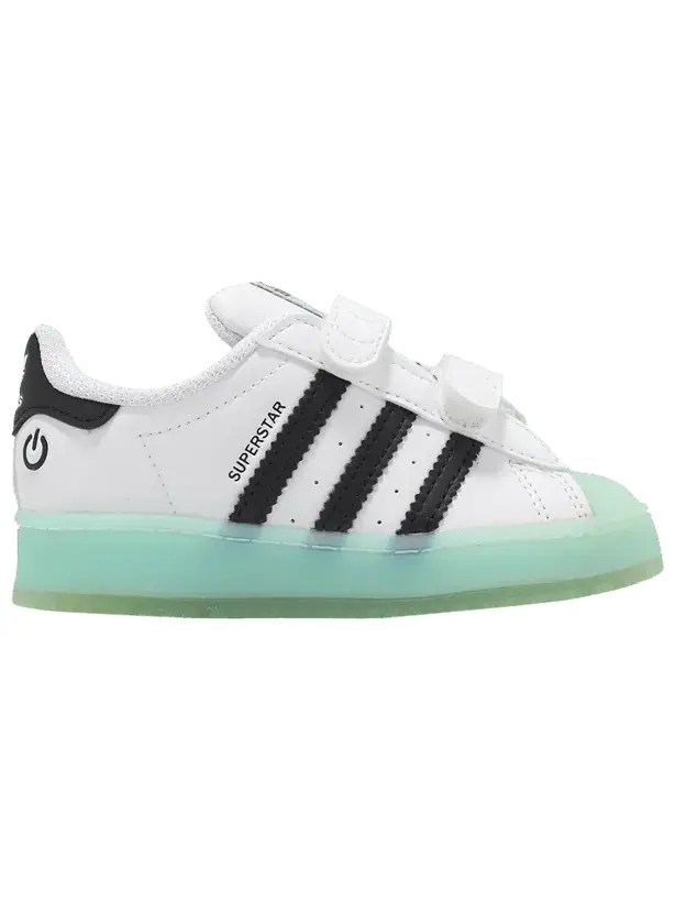 Кроссовки adidas Superstar CF I 'LED Lights - White Semi Flash Aqua' — изображение 1 из 1, белый голубой