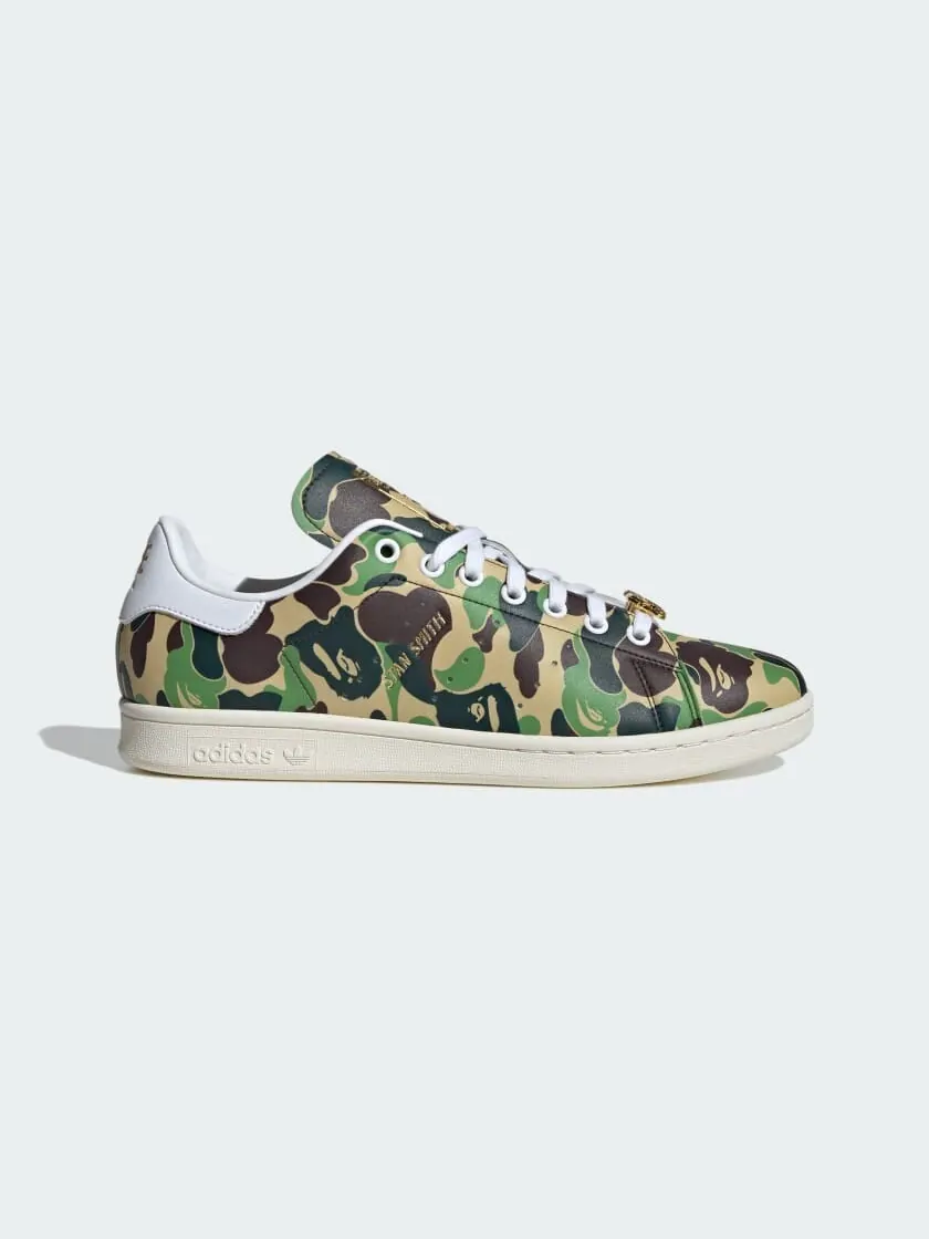 Кеды adidas Stan Smith Bape — изображение 1 из 12, зеленый/белый/коричневый