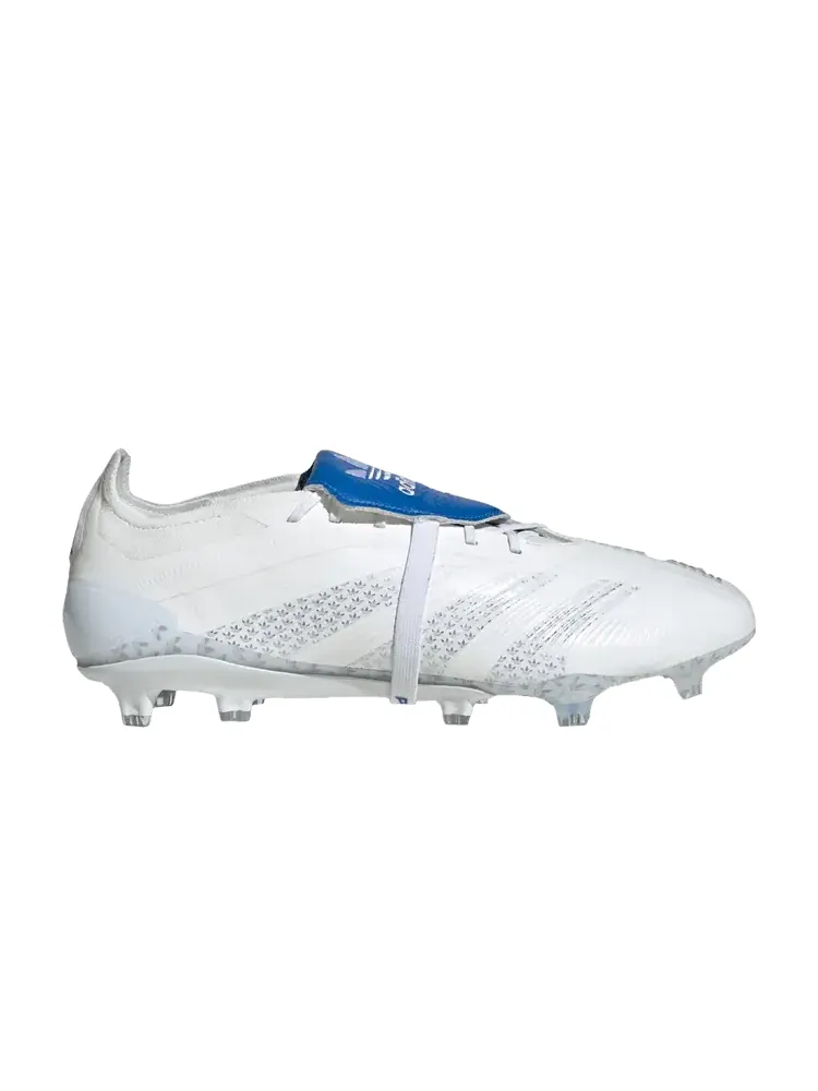 Кроссовки adidas David Beckham x Predator Elite Laceless FG White Blue Bird — изображение 1 из 1, белый синий