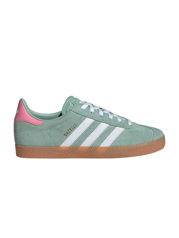 Кроссовки adidas Gazelle J Hazy Green Bliss Pink — изображение 1 из 1, зеленый розовый