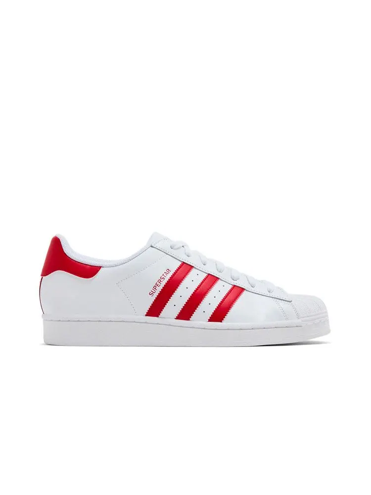 Кроссовки adidas Superstar 'Footwear White Scarlet' — изображение 2 из 9, белый//белый