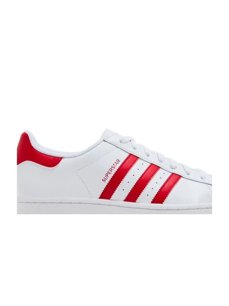 Кроссовки adidas Superstar 'Footwear White Scarlet' — изображение 3 из 9, белый//белый
