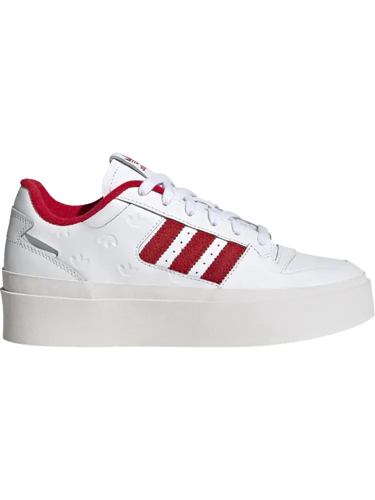 Кроссовки Wmns Forum Bonega 'Allover Debossed Trefoils - White Scarlet' — изображение 1 из 1, белый