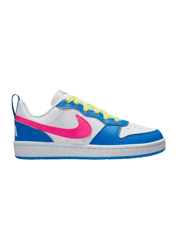 Кроссовки Nike Court Borough Low Recraft GS 'Photo Blue Hyper Pink' — изображение 1 из 1