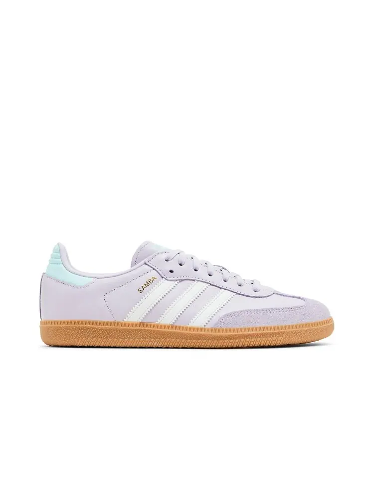 Кроссовки adidas Samba OG J Silver Dawn Aqua — изображение 1 из 6, серебристый голубой