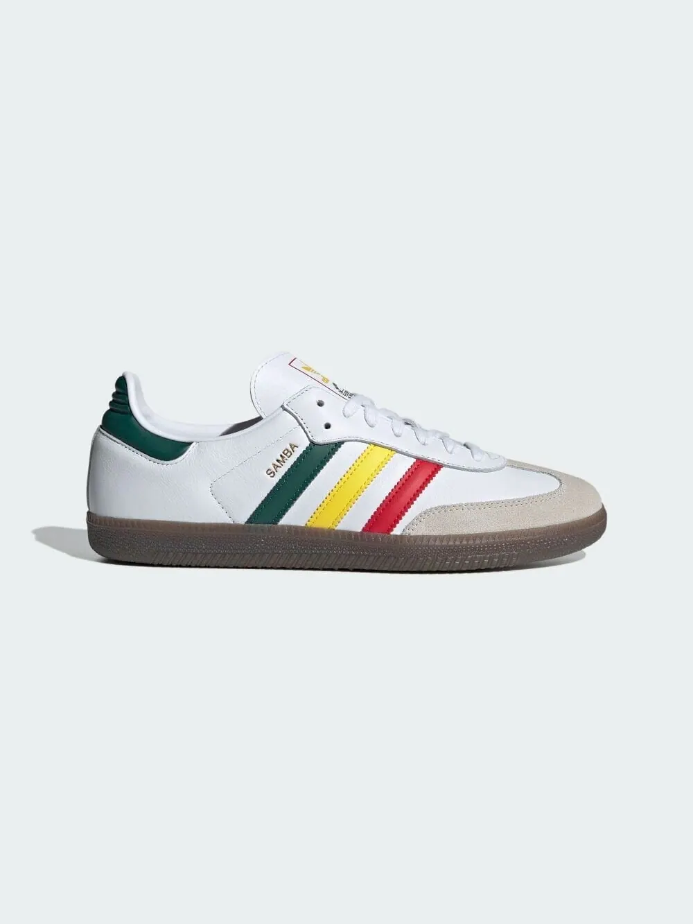 Кеды adidas Samba OG — изображение 1 из 6, белый/желтый/зеленый