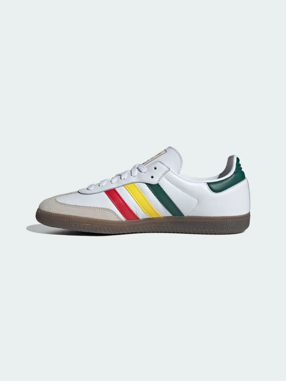 Кеды adidas Samba OG — изображение 2 из 6, белый/желтый/зеленый