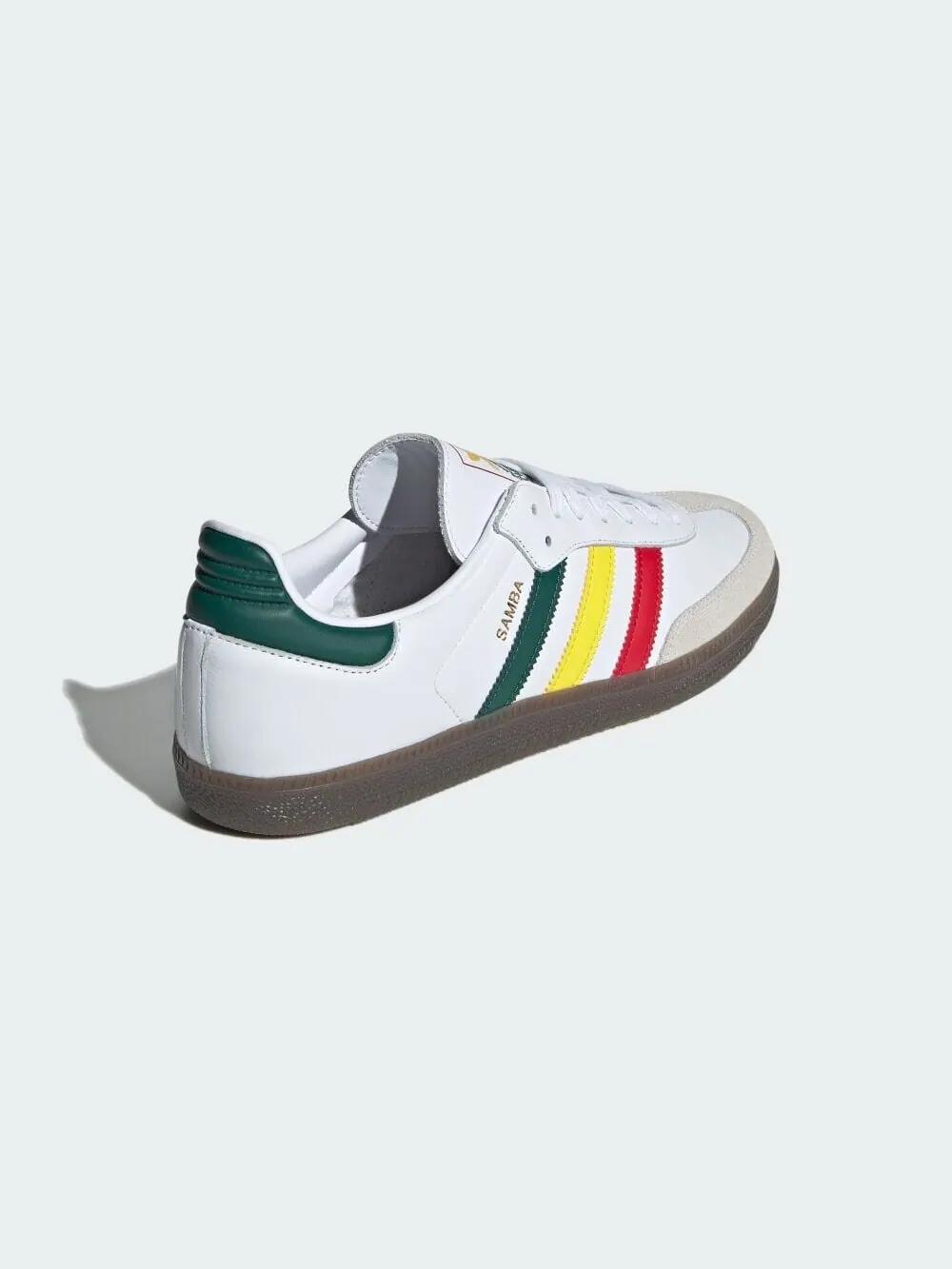 Кеды adidas Samba OG — изображение 3 из 6, белый/желтый/зеленый