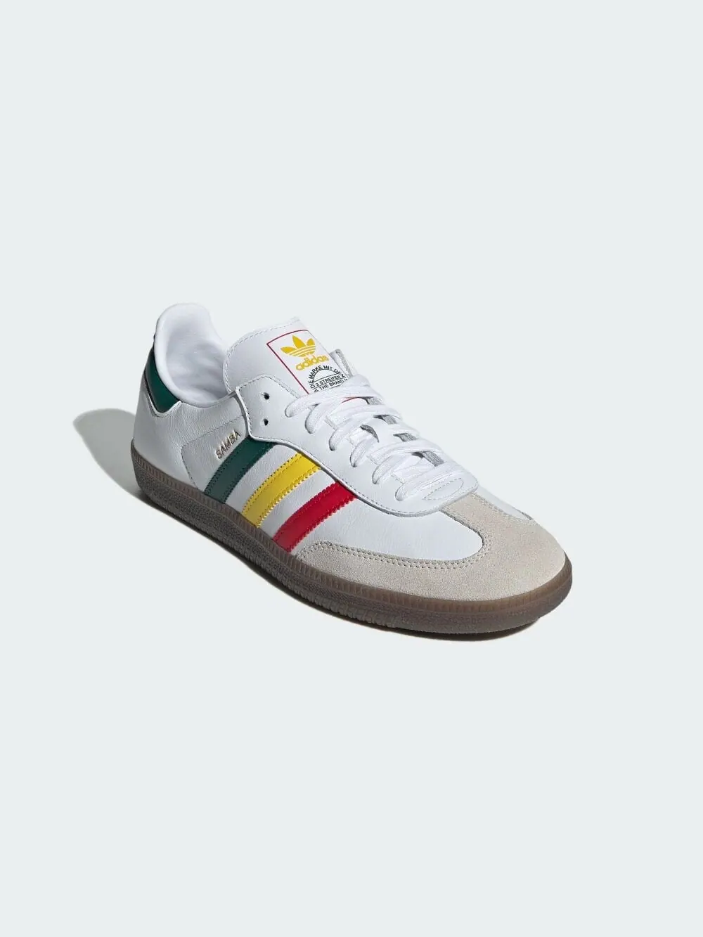 Кеды adidas Samba OG — изображение 4 из 6, белый/желтый/зеленый