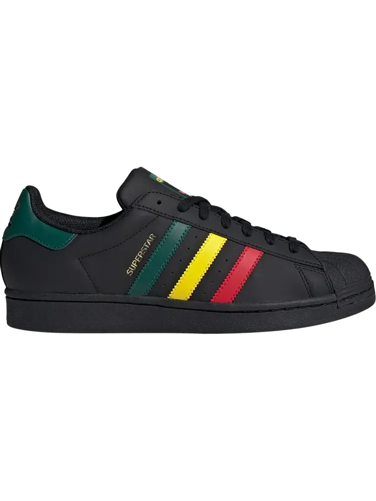 Кроссовки Superstar 'Rasta - Black' — изображение 1 из 1, черный