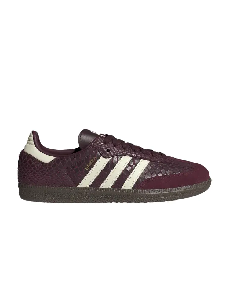 Кроссовки Adidas Wmns Samba OG 'Maroon Cream White Gold' — изображение 1 из 2, красный