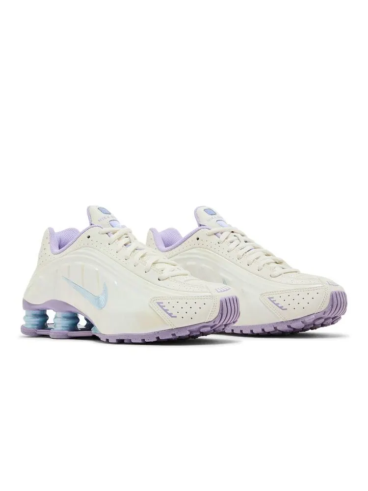 Кроссовки Nike Shox R4 GS 'Soft Pearl Celestine Blue' — изображение 9 из 9, белый/синий