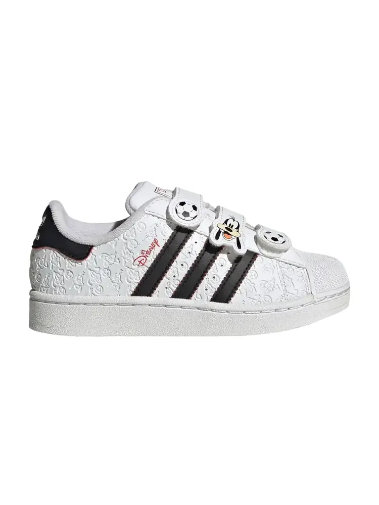 Детские кроссовки Disney x Adidas Superstar II Little Kid 'Cloud White Core Black Red' — изображение 1 из 1, белый
