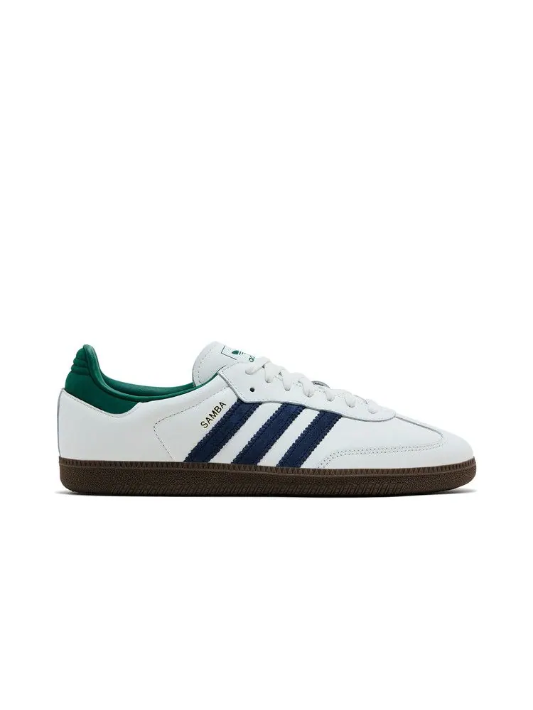 Кроссовки adidas Samba OG 'White Navy Collegiate Green' — изображение 2 из 9, черный/белый/зеленый