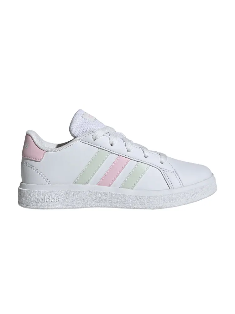 Кроссовки adidas Grand Court Lace-Up K 'White Crystal Jade Pink' — изображение 1 из 1