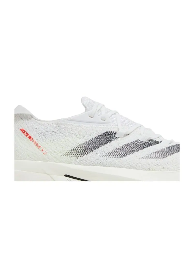 Кроссовки Adizero Prime X 2.0 Strung 'White Black Lucid Red' — изображение 2 из 8, белый черный красный