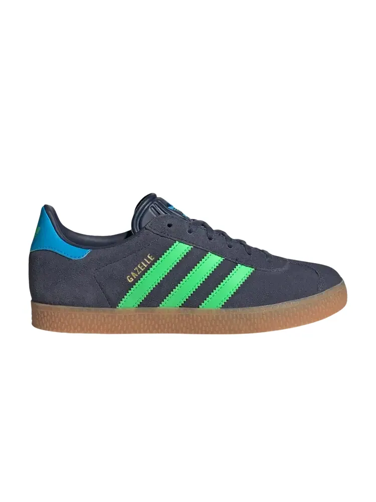 Adidas Gazelle J 'Shadow Navy Screaming Green Lucid Aquamarine' — изображение 1 из 1, синий