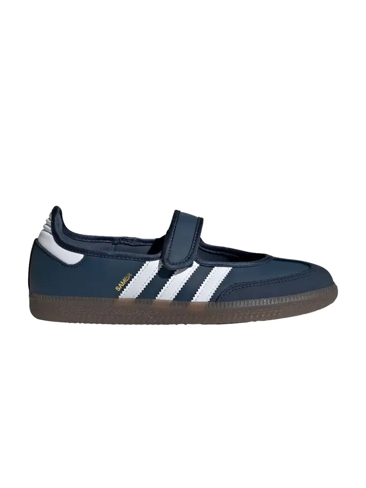 Женские кроссовки Adidas Samba Mary Jane 'Crew Navy White Gold Metallic' — изображение 1 из 1, синий