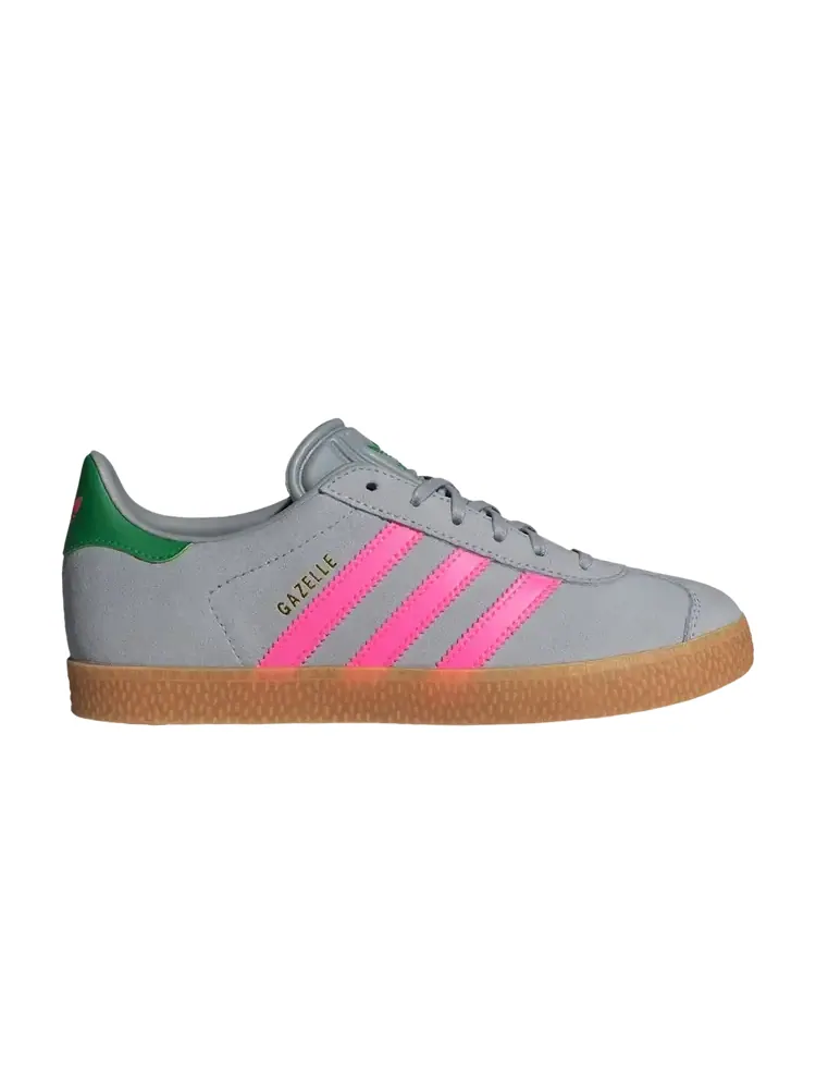 Adidas Gazelle J 'Halo Silver Lucid Pink Green' — изображение 1 из 1, серебряный