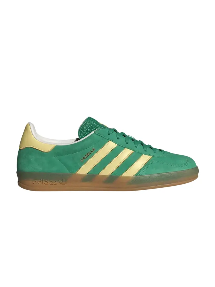 Кроссовки Adidas Gazelle Indoor — изображение 1 из 1, зеленый/желтый